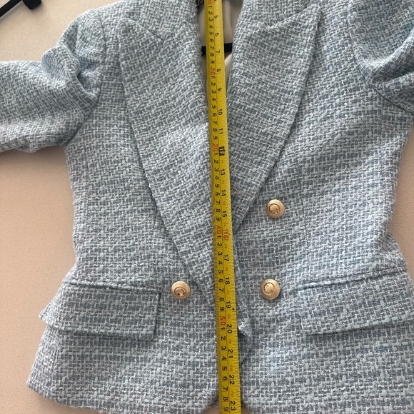 Light Blue Tweed Blazer & Skort Matching Set Size XS - Picture 12 of 16